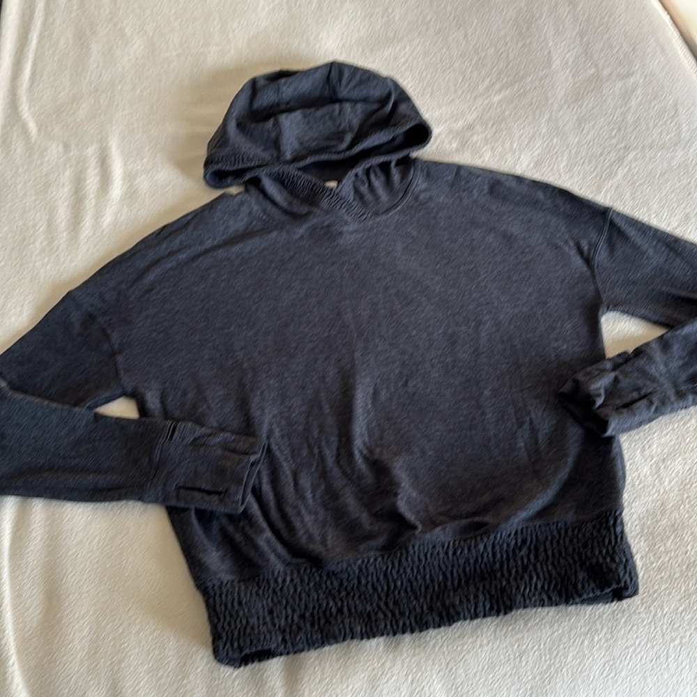 Lululemon Lead The Pack Hoodie Heathered Blue SZ 6